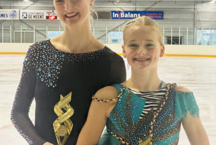 2x Goud voor kunstrijders Deen Figure Skating tijdens KNSB A Selectiewedstrijd kunstrijden in Alkmaar